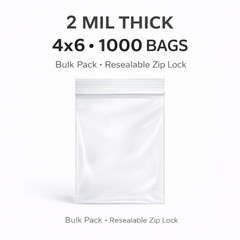 Clear Reclosable Seal Top Zip Pak Plastic Packing Packaging Poly Lock Bags 2 Mil