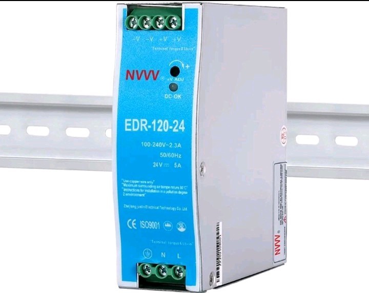 EDR-120-24 120W 24VDC 5Amp Industrial DIN Rail Power Supplies 24V 120W Silver