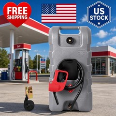 Portable 15 Gas Fuel Tank with Casters, Wheeled Utility Fuel Tank Gallon