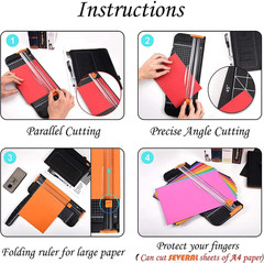 Paper Cutter Trimmer 12in A4 A5 Photos Craft Tool Safe Portable Non-Slip DIY Plu