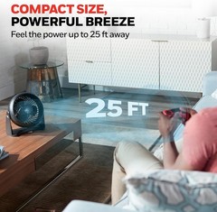 Honeywell HT900 TurboForce Tabletop Fan, 3 Speeds 90° Pivoting Head Black