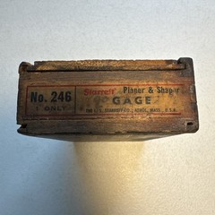 Vintage The L.S. Starrett Co. Planer & Shaper Gage No. 246 Empty Wooden Box