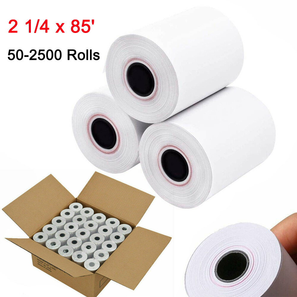 2 1/4 x 85′ Thermal Paper Credit Card & Cash Register POS Receipt Paper Blank US