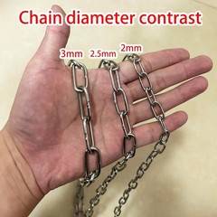 SUS304 Stainless Steel Utility Chain 9.8FT Light Duty for Hanging Camping