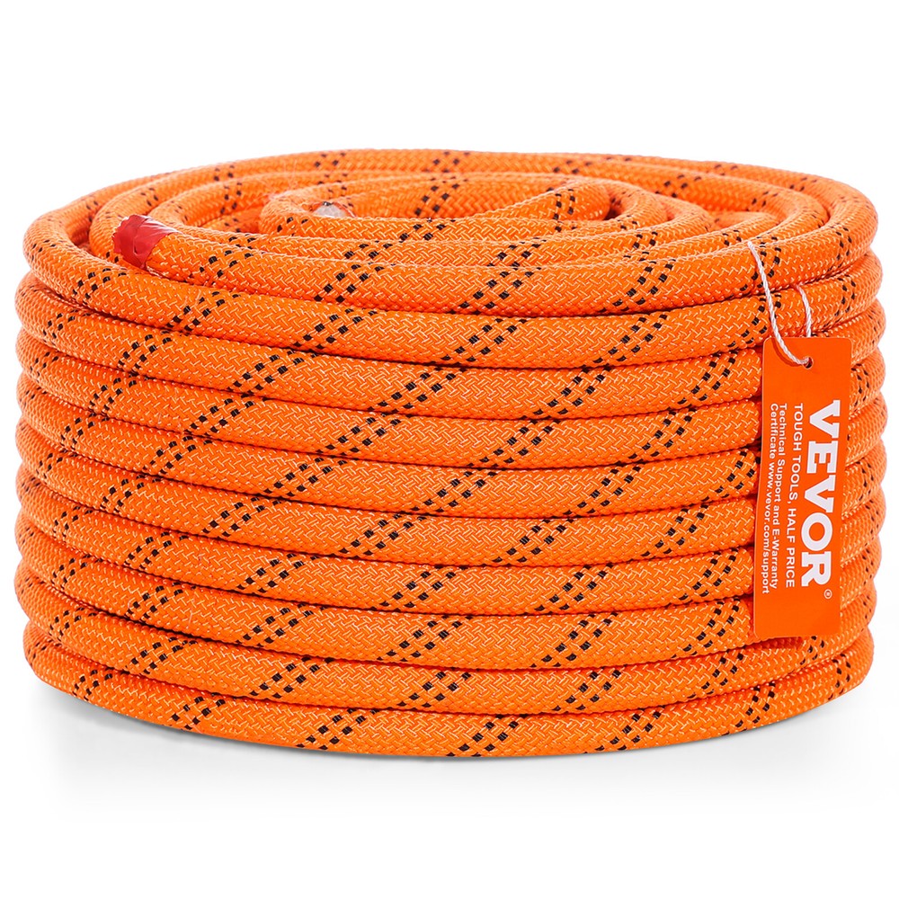 VEVOR Arborist Tree Climbing Rope Double Braid Polyester 1/2″ x 120′ 48-Strand