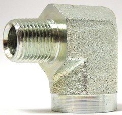 3/4″ Male NPTF x 3/4″ Female NPTF 90° Elbow Plated Steel Hydraulic <5502-12-12