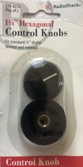 2pk RadioShack 274-407A 1-1/4″ Hexagonal Control Knobs