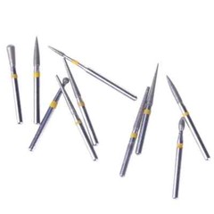 1 Box Dental Diamond FG Burs Drill Kit Creamics/Composite Polishing 10 Pcs/Box