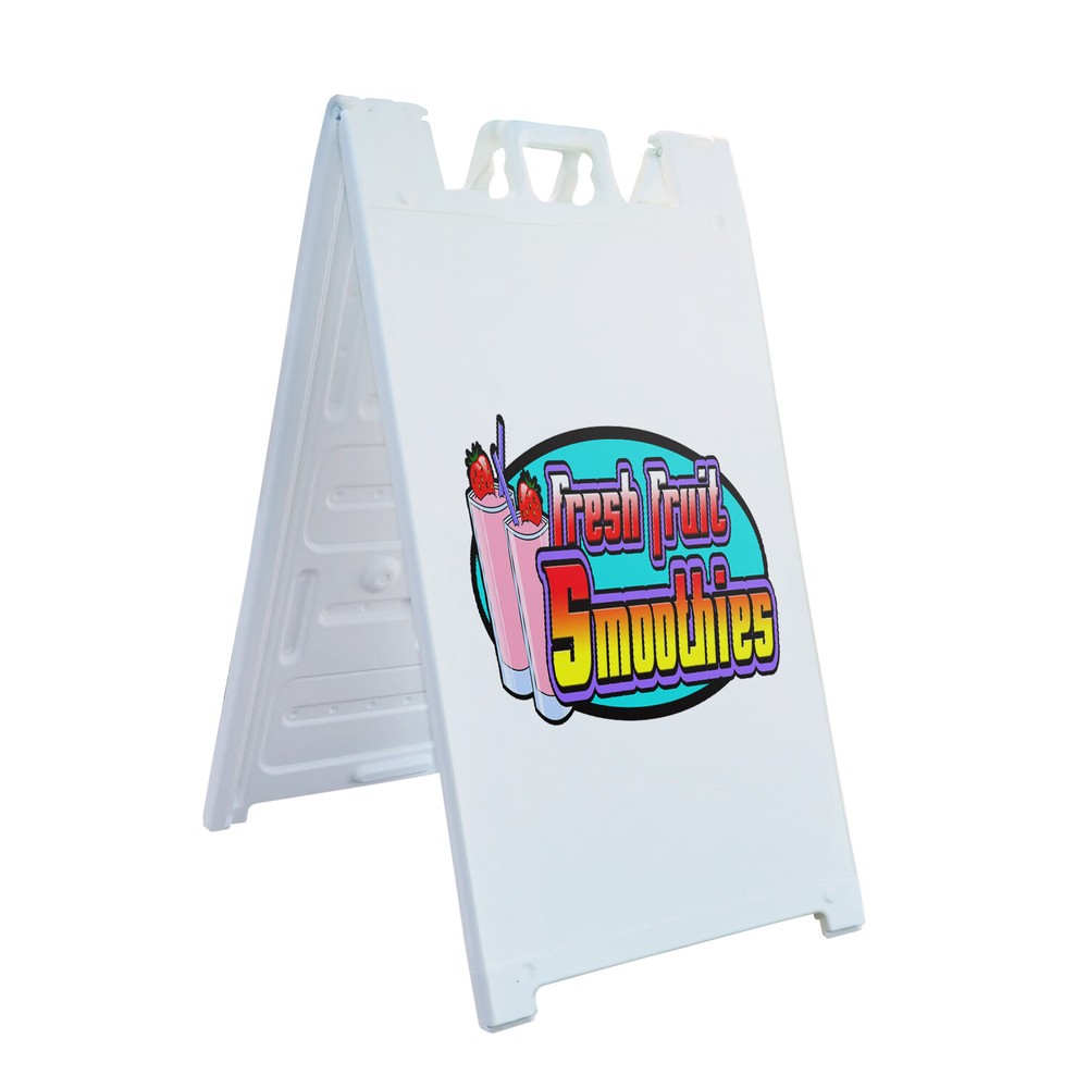 A-frame Sidewalk Smoothies 24″ x 36″ Double Sided A-Frame Sidewalk Sign