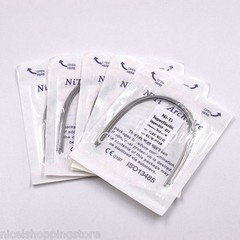 10 Packs Dental Super Elastic NITI Round Rectangular Arch Wire Ovoid/Natural