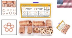 150pcs Copper Sealing Washers – 8 Sizes Kit