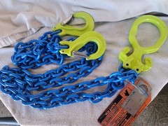 CERTEX GrabIQ GUNNEBO 5/16″ x 6′ MGD-EGKN 2-Leg Chain Sling 9900 lbs 60° Sweden