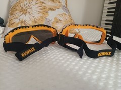LOT DeWalt CLEAR SMOKE ANTI FOG Protective Over Glasses Safety Goggles ANSI Z87+