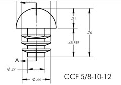 2-1/2″ OD Round 14-18Ga Black Plastic End Cap Plugs (2.34″ to 2.40″ ID)