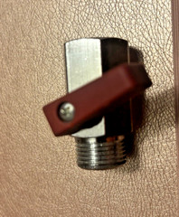 3/8 NPT Mini Ball Valve, 1 Pack NPT Female to Male Shut-Off Valve, RED