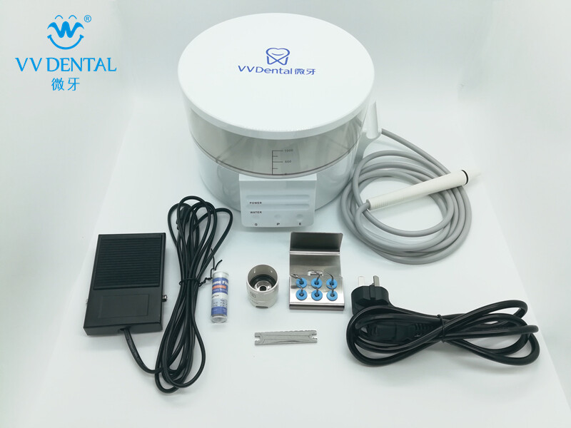 Dental Ultrasonic Piezo Scaler LED Handpiece w/ Tips Fit EMS Woodpecker Portable