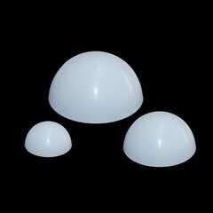 White Solid Silicone Rubber Half Ball Mold Stripping Hemisphere High Temperature