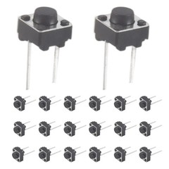 20 Pcs 6x6x5mm Momentary Tactile Tact Push Button 2 Pin DIP Through Hole P8B9
