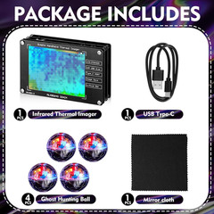 1 Pack Infrared Thermal Imager with 4 Ghost Hunting Cat Ball Portable Equipment