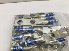 Izzy 62-38-1, #6 AWG Lug, 2 hole, 3/8″ Holes, 1″ OC, Long Barrel – 23 pcs