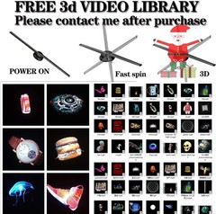 19.7in 3D Hologram Fan 528 LED 1500+ Videos WiFi APP