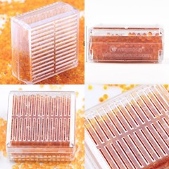45 Gram 2 Pack Hard Plastic Silica Gel Desiccant Canister Orange to Dark Green