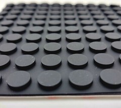 1/8″ Thick Round Stick on Rubber Bumper Feet Pads Spacer Lifters 7/16″ Wide Foot