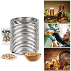 50Ft 1/2″ Stainless Steel Tubing Coil for Water Chillers and Brewing