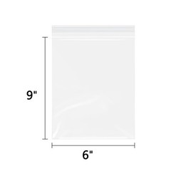 WEPOLY – 6″ x 9″(1000 Count) Clear Plastic Reclosable Zip Bags – 2 Mil Zipper…