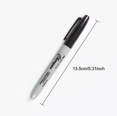 12pcs Black Permanent Marker Pens Fine Tip Waterproof Quick Dry Ink**