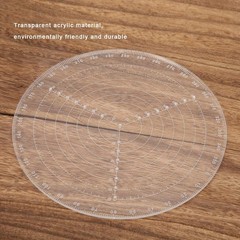 7.87 Inch Round Center Finder Compass Acrylic Wood Turning Lathe Tool Measure