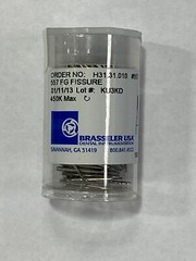 Brasseler USA 557 FG Fissure Carbide Burs H31.31.010, 100 Burs/pk, NEW
