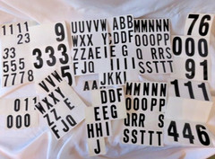 NEW Hy-Ko Vinyl Numbers and Letters Different sizes-Self Adhesive Lot-over 400!