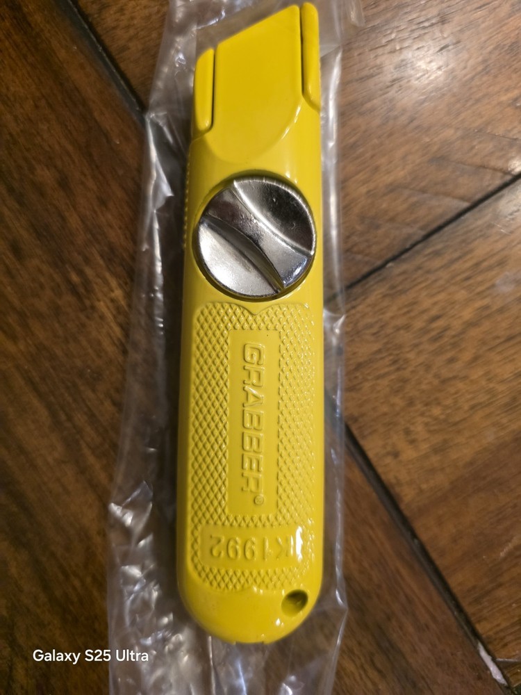 Grabber Fixed Blade Drywall Knife Quick Change Screw Heavy Duty Metal 5 Blades