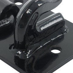 2 Pack Tractor Bucket Hooks with Tie down Ring, Grade 70 Forged Steel Black