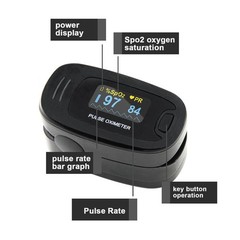 OLED Finger Pulse Oximeter Blood Oxygen Monitor SpO2 Heart Rate Tester Free Bag