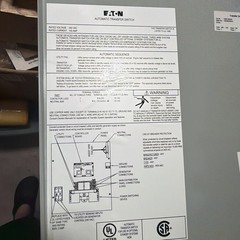 EATON EGSU100NSEACA Automatic Transfer Switch Used Working Takeout See Pics