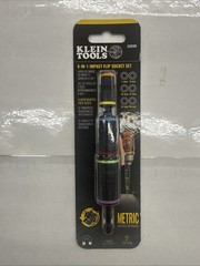 Klein Tools 32933M 6-in-1 Impact Rated Flip Socket Set, Metric