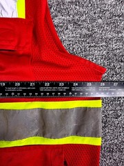 Uline Safety Work Vest Mens XL Red Sleeveless High Visibility Reflective Utility