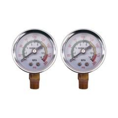 2 pcs Air Compressor Pressure Gauge 0-200 PSI 1/8″ NPT Side Mount 1.5″ Face
