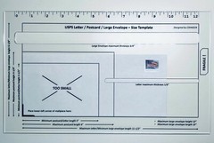 Acrylic USPS First Class Template Measuring Postal Slot Gauge, Card Making Tool