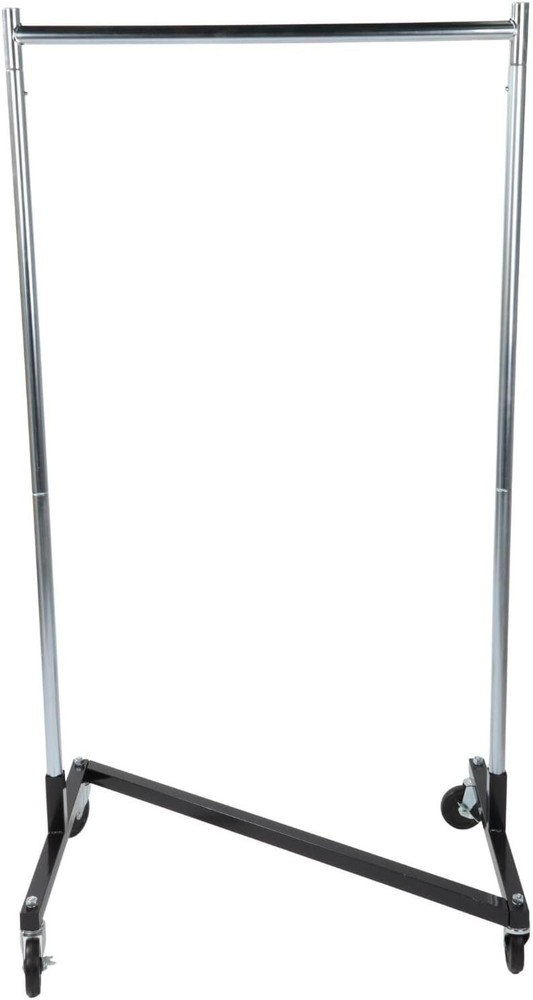 Clothing Clothes Rack Z-Truck Rolling Locking Casters 68″ x 36″ Single Rail
