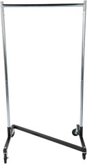 Clothing Clothes Rack Z-Truck Rolling Locking Casters 68″ x 36″ Single Rail