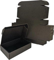 9x6x2” Small Shipping Boxes 25 Pack, Black Corrugated Cardboard Mailers for …