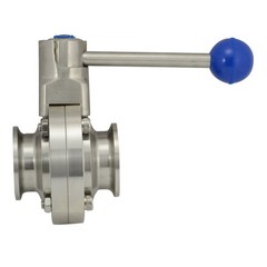 1.5″ 1-1/2″ inch Pipe Tri Clamp Sanitary Butterfly Valve Stainless Steel 316 US