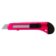 20 Safety Box Cutter Utility Knife Retractable Snap off Razor Blade NEON PINK