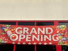 Grand Opening Banner 3×10 ft New Store Oxford Cloth Advertising Sign & Rope