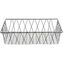 HUBERT® Wire Basket Nickel Powder-Coated Steel – 18″L x 12″W x 4″H