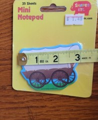 Prairie Conestoga Wagon Mini Notepad 35 Sheets Sealed Shapes NEW 2004 Vtg
