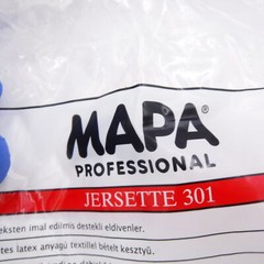 6 Pack Mapa Professional Size 9 Blue Chemical Resistant Gloves Jersette 301